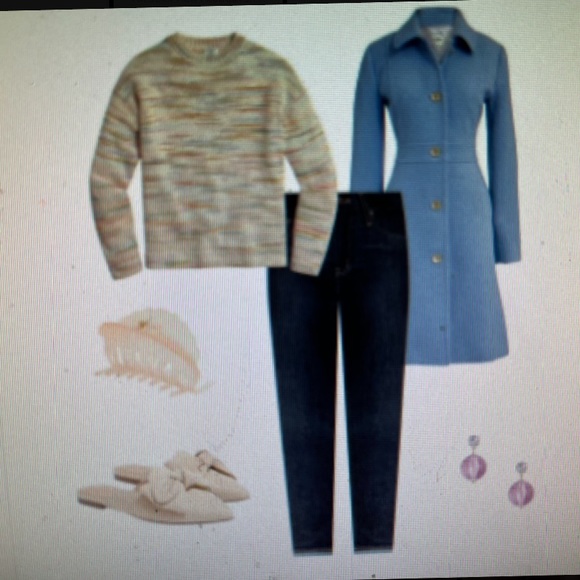 J CREW MISSES SPACE DYED BOXY CREWNECK SWEATER SIZE SMALL NWT! - Picture 6 of 7